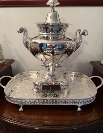 Silver tea urn - after