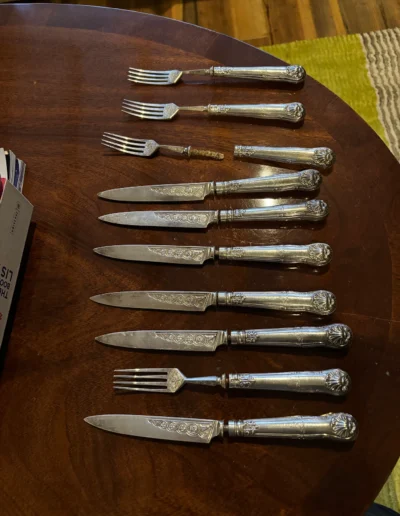 Knives and forks before