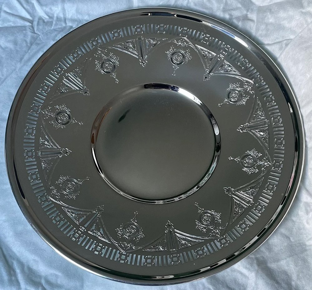 Silver plated dish after Silver plated dish after
