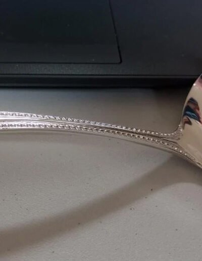 Silver plated ladle - after